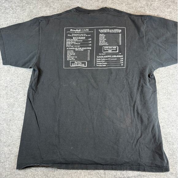 Vintage 90s Roadkill Cafe Bar & Skill Shirt Mens XL Black Backstreet Graphic Tee - Picture 5 of 7